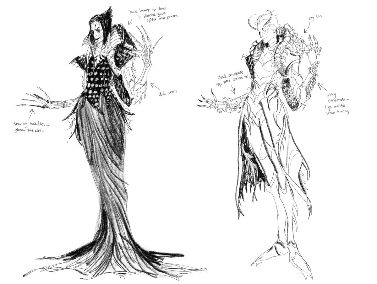 I decided to (quickly) design some Moira skins for fun bc why not....scarecrow, xenomorph/alien, the beldam, and centipede 🕷 #moiraodeorain #overwatch2