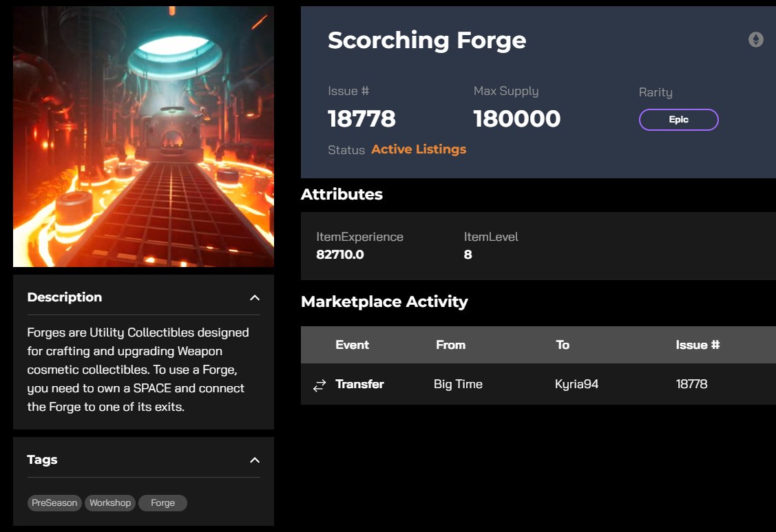 foxmonster98's tweet photo. If you're looking for some high lvl Epic Armory (9) or Forge (8) just check these on @OpenLoot #OPENLOOT its a good time to prepare in @playbigtime :D https://t.co/gK9hE2f5PO
