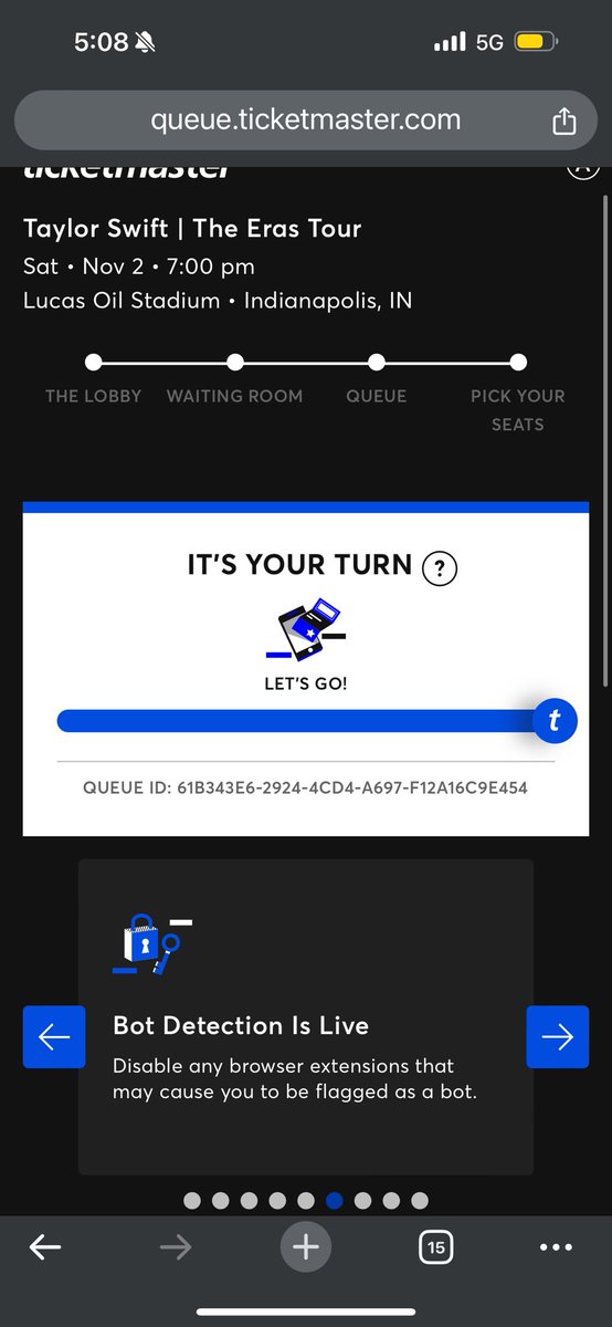 c_teezy__'s tweet photo. @swiftieswanttix Got stuck on this for 10 minutes and then it said they were sold out….. I’m realizing based on my reaction that I may have anger issues https://t.co/MHQCWqtALt