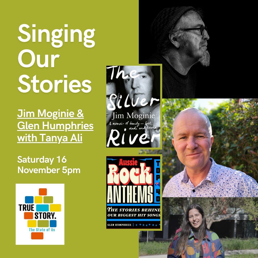 #TrueStoryFestival is just two weeks away, and this is a session you don't want to miss!

Midnight Oil's Jim Moginie and rock journalist Glen Humphries take to the festival stage on Saturday 16 November.

Tickets via: events.humanitix.com/true-story-202…
