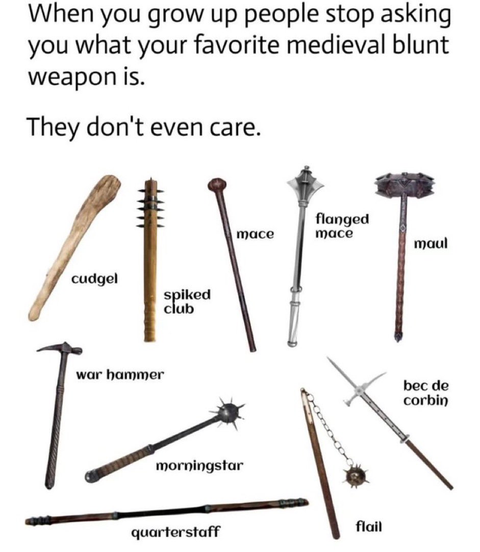 memeslich's tweet photo. We are a flail man.

What’s your favorite weapon? https://t.co/nasgumytWG