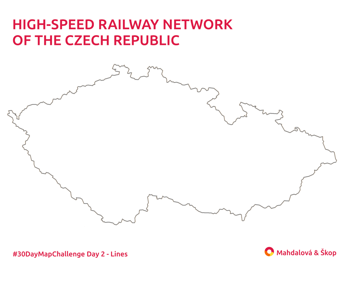skopmichal's tweet photo. All the existing LINES of the high-speed railway network in the "heart of Europe", Czechia.

#30DayMapChallenge  - Day 2: Lines https://t.co/Bev8dHheno