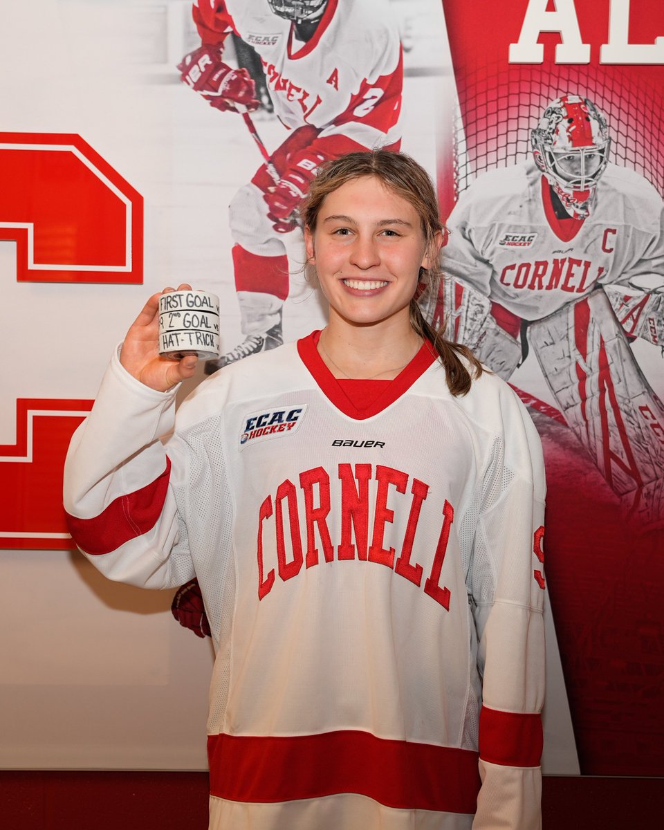 CornellWHockey's tweet photo. Shoutout to Bea Perron-Roy and Lindzi Avar on their first collegiate goals today!

#YellCornell x #LGR https://t.co/o3Xx0XVT2m