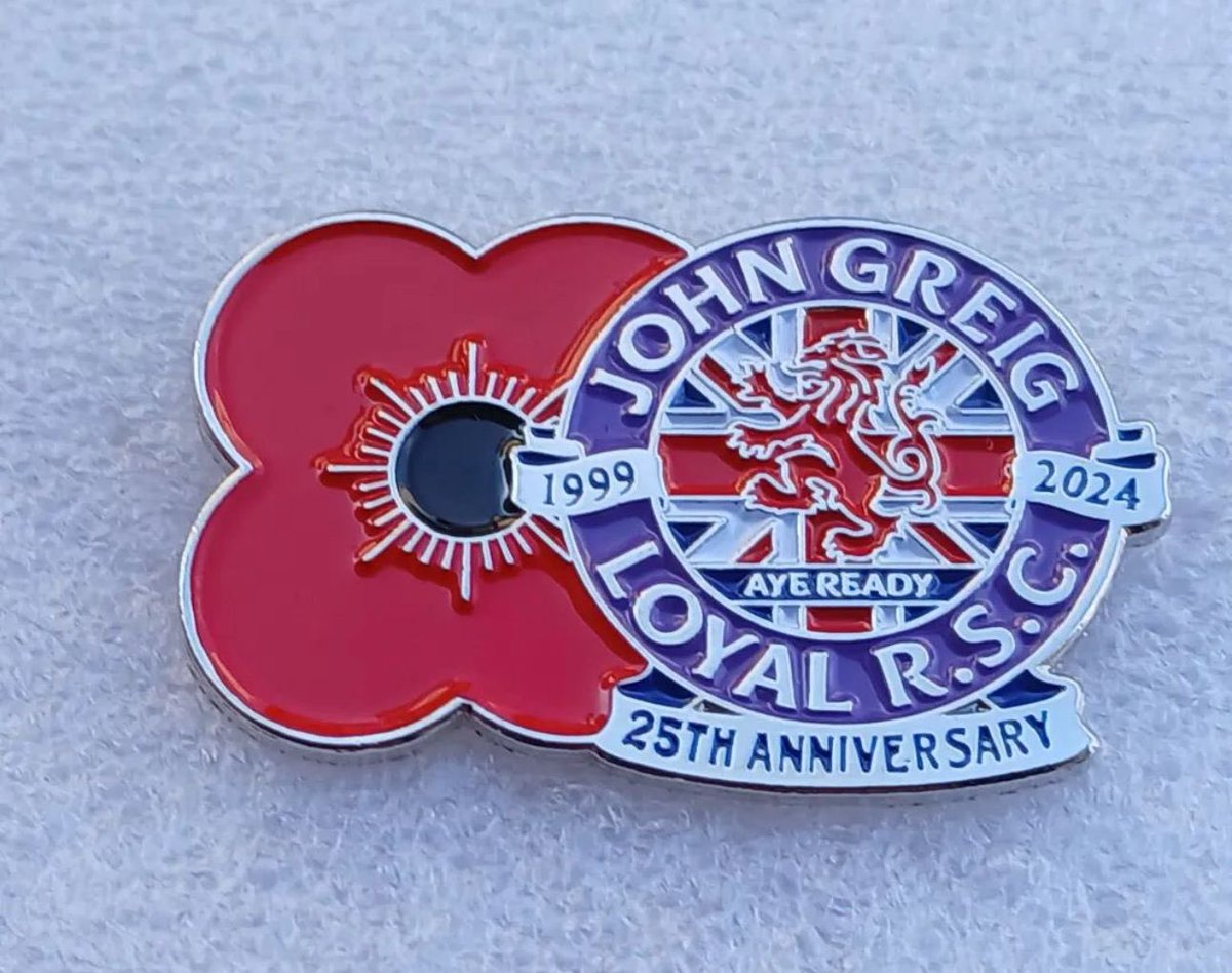 JohnGreigLoyal's tweet photo. We have these badges for sale at £5 with all profits being donated to Poppy Scotland. 

If anybody would like to buy one DM us. https://t.co/LxFAcKAZmU