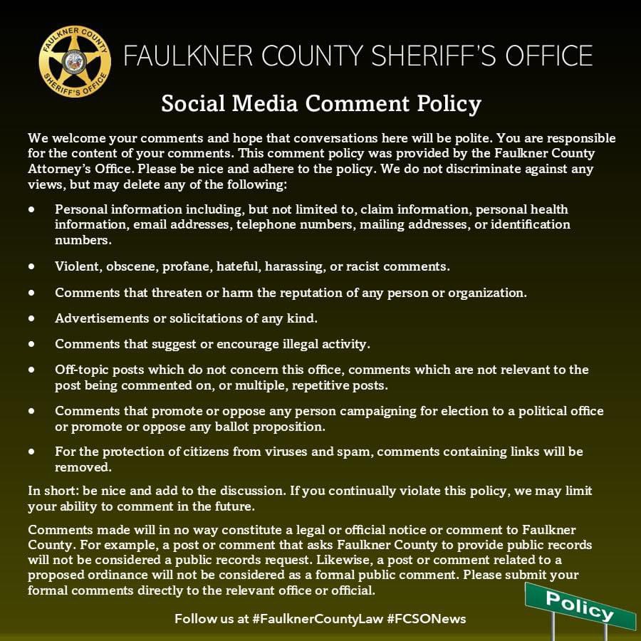 Faulkner County Sheriff's Office tweet media