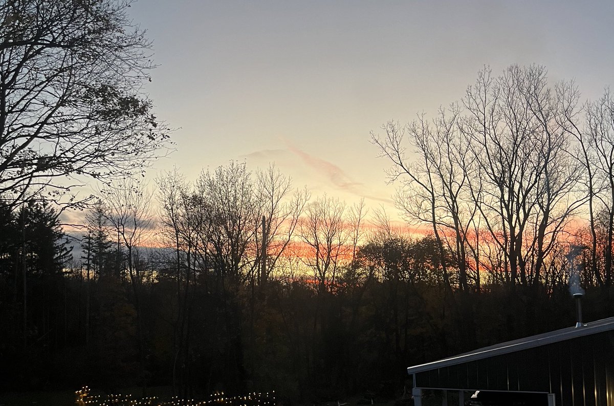 Beautiful red, white, and blue sky in Lancaster, NY.