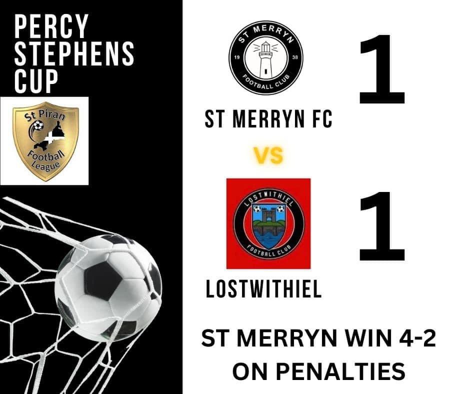 We march on!

St Merryn win on penalties after the match was tied at 1-1. Isaac Hopkins with the goal. Penalties - Sam Gerry, Alex Forward, Chris Williams and Isaac Hopkins stepped up and found the net from the spot with 2 saves from Wood to see us through.