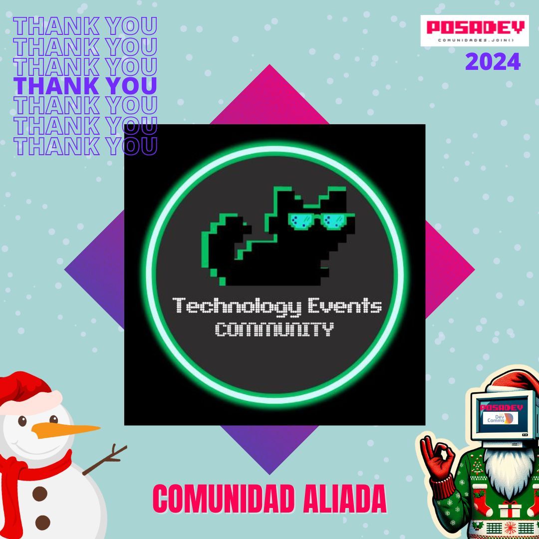 Una vez más se nos une como comunidad aliada Technology Events Community 😎 <a href="/TechnologyCE_/">Technology Community Events</a> 
Gracias por ayudarnos a traer paz, amor y contenido de calidad 💝