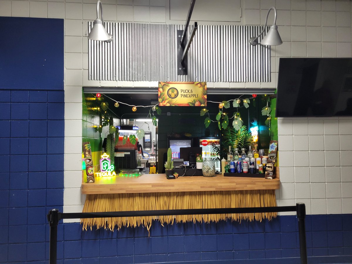 If you are coming to a  <a href="/KalamazooWings/">Kalamazoo Wings</a> game you MUST ch3ck out their new stand. Pucks &amp; Pineapple and try their Tiki Tacos. Their Tequila Sunrise is just as amazing.