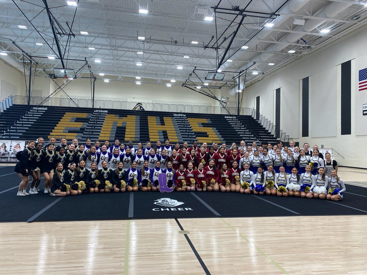 Sending a big shoutout to all our high school cheer teams for an amazing job debuting their competitive routines today! Best of luck to each team as you continue your season! #EMSproud