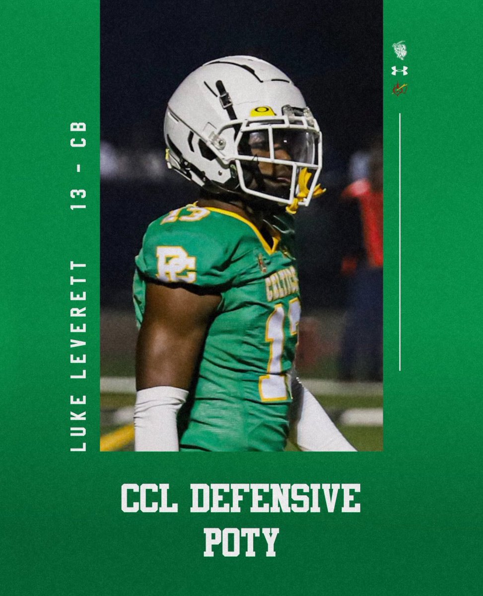 LukeLeverett2's tweet photo. Blessed to be named CCL Defensive Player of the year‼️ @Tyler_Plantz @CelticsFootball @EDGYTIM @PrepRedzoneIL https://t.co/0xBGyKyjHC