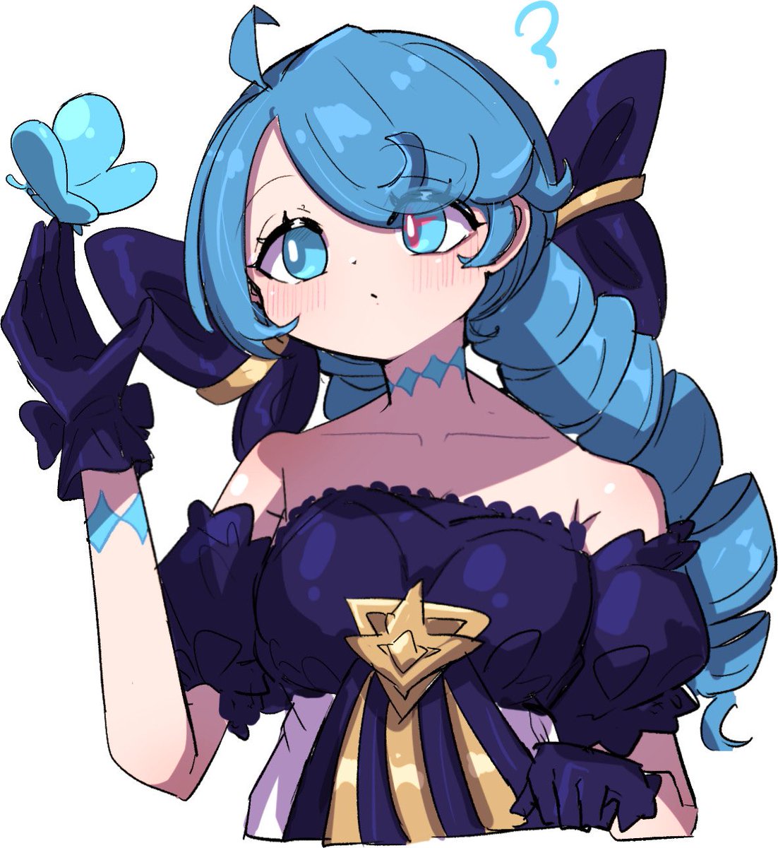 グウェン(lol) 「そういやブルスカに上げてたやつ。移行どうしようかな…」|🎨もなかんのイラスト