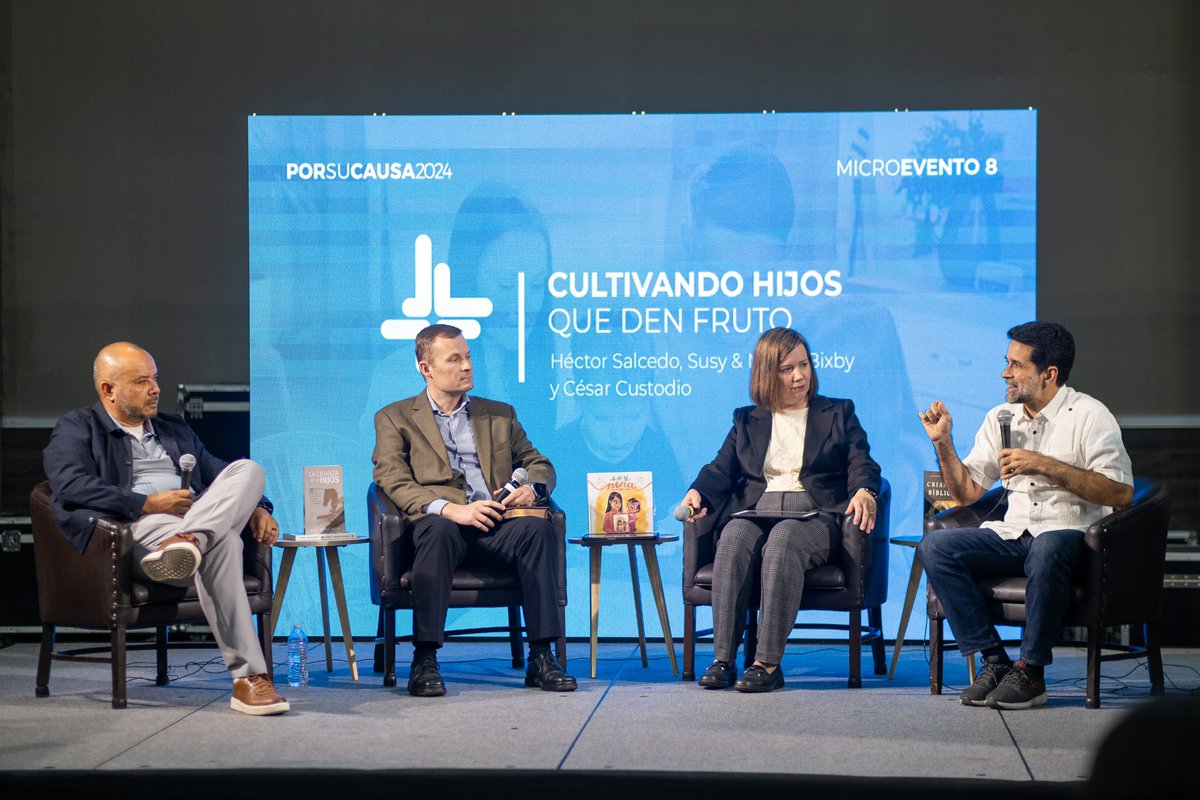 PorSuCausa's tweet photo. Un recuento de nuestro segundo micro evento de este tercer día titulado: “Cultivando hijos que den fruto” a cargo de Héctor Salcedo, Susy y Mateo Bixby y César Custodio.
#PorSuCausa 2024 #PSC24 https://t.co/04hrHPJ2QX