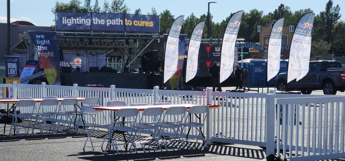 Tonight is the anticipated <a href="/LLSusa/">The Leukemia & Lymphoma Society</a> Light the Night walk at the <a href="/CSNCoyote/">CSN</a> Charleston Campus. For those in Vegas, please consider joining us tonight. The stage is set &amp; the grounds are ready! Doors open at 5pm &amp; team picture in front of Real McCoy's tent at 630pm. #cancersucks