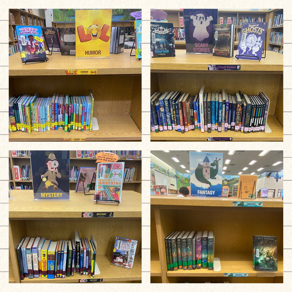 MrsHunt4books's tweet image. We have finally finished genrefying our fiction section.  This has increased our traffic and fiction checkouts.  Our students still love the graphic novels, but this has helped peek their interest in something new!  #CobbLMS