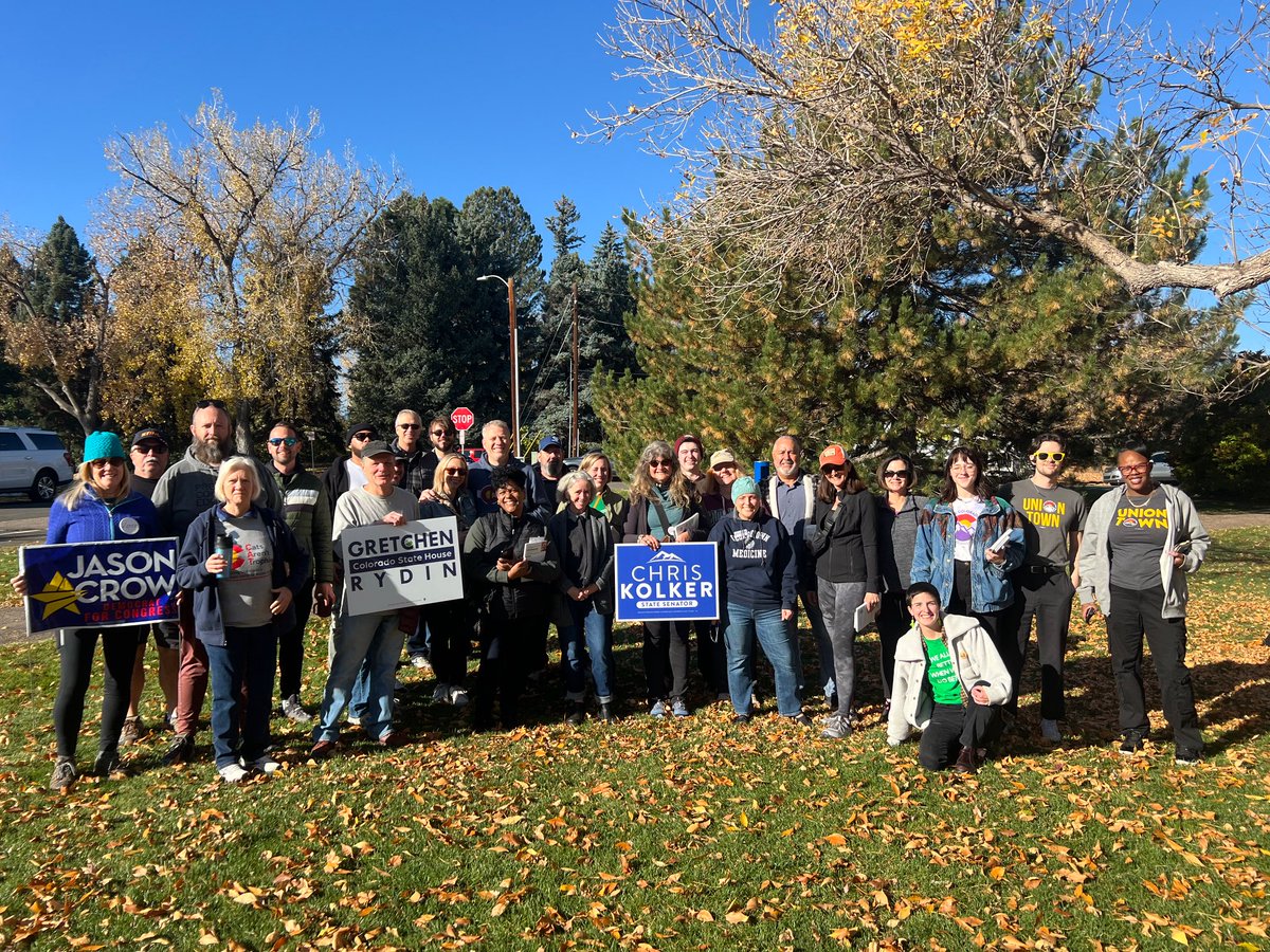 I'm so grateful for the huge turnout
and support at our canvass launch today! You can
come join us for one last canvass tomorrow, Nov. 3, at
2:30 pm next to the Littleton Museum.

Just a few more days: tell your friends to vote!

#littletoncolorado #copolitics #Election2024 #vote