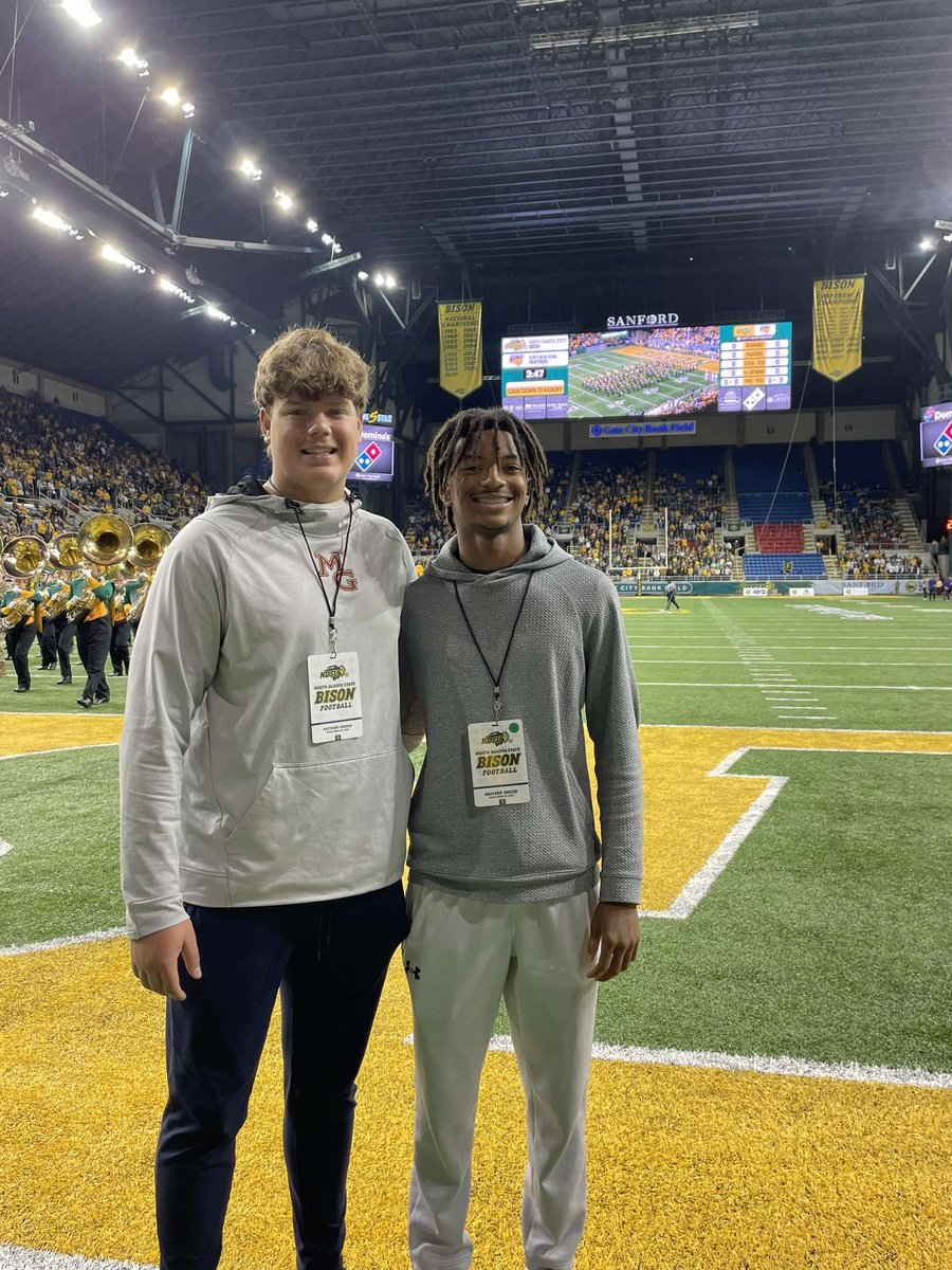 Brayden Dozier 2026 (@braydendozier) on Twitter photo After an amazing game day visit and conversation with <a href="/CoachTimNDSU/">Tim Polasek</a> , I am truly blessed to say that I have received my first Division 1 offer from <a href="/NDSUfootball/">NDSU Football</a>!🟢🟡#AGTG
<a href="/CoachWillJ1/">Will J</a> <a href="/CoachDKlieman/">Devin Klieman</a> <a href="/spurrlyman/">Adam Spurrell</a> <a href="/Crimsonfootball/">Crimsonfootball</a> <a href="/AllenTrieu/">Allen Trieu</a> <a href="/RyanBurnsMN/">Ryan Burns</a> <a href="/OJW_Scouting/">PrepRedzone Oliver</a> After an amazing game day visit and conversation with <a href="/CoachTimNDSU/">Tim Polasek</a> , I am truly blessed to say that I have received my first Division 1 offer from <a href="/NDSUfootball/">NDSU Football</a>!🟢🟡#AGTG
<a href="/CoachWillJ1/">Will J</a> <a href="/CoachDKlieman/">Devin Klieman</a> <a href="/spurrlyman/">Adam Spurrell</a> <a href="/Crimsonfootball/">Crimsonfootball</a> <a href="/AllenTrieu/">Allen Trieu</a> <a href="/RyanBurnsMN/">Ryan Burns</a> <a href="/OJW_Scouting/">PrepRedzone Oliver</a>
