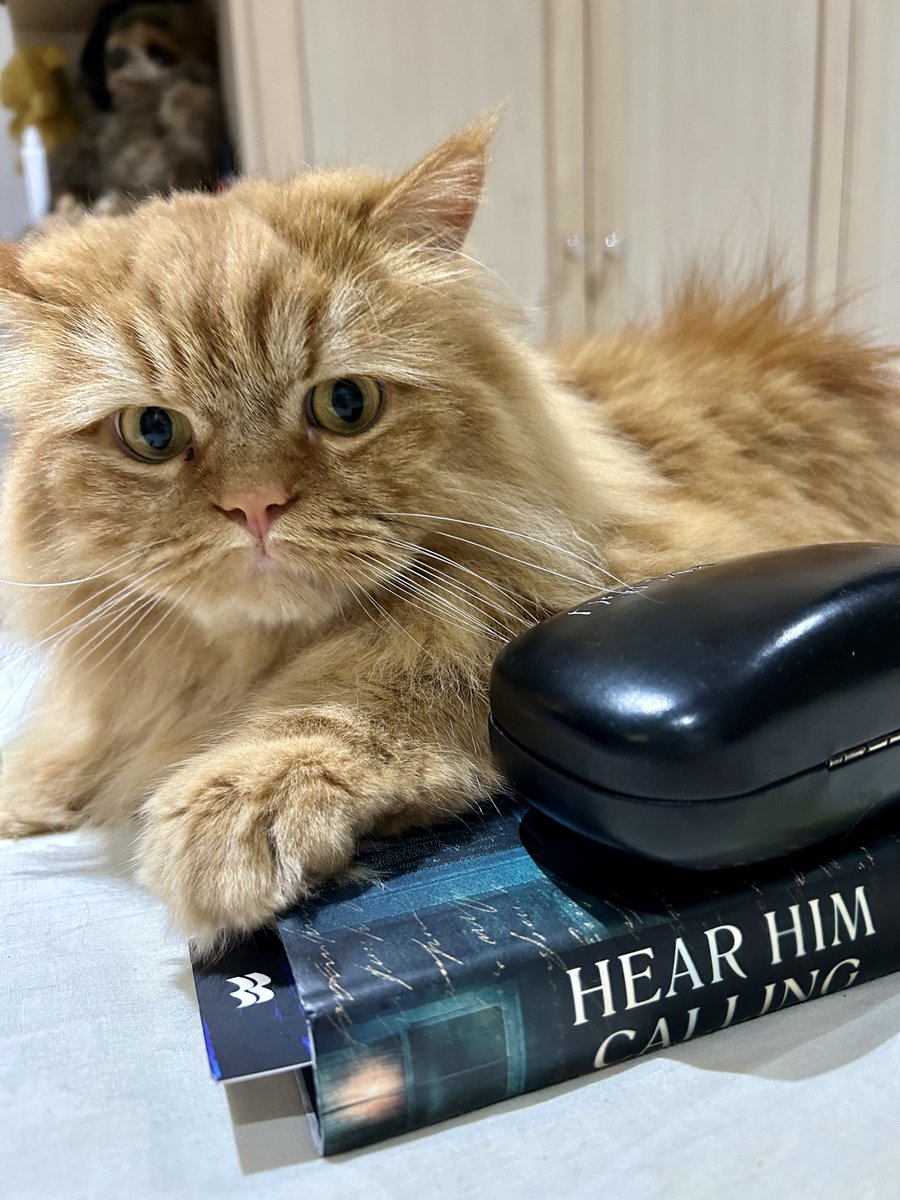 Toulouse is enjoying this spooky read by ⁦<a href="/carlyreagon/">Carly Reagon</a>⁩ 🖤