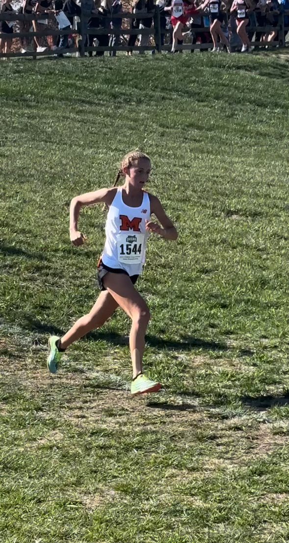 MarlingtonHS's tweet photo. Irelyn Johnson topped off her phenomenal sophomore XC season with a 14th place finish at today's OHSAA State Cross-Country Championships. Irelyn battled hard to secure her podium and All-Ohio position, showing her grit and determination. She ran a season-best time of 18:31. https://t.co/QVYTz2PVr7