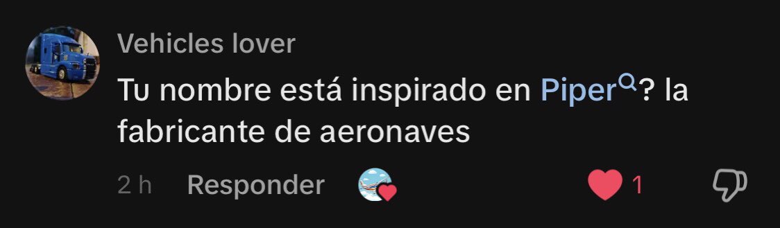 PyperThePlane's tweet image. Quiero creer que todos saben de dónde viene mi nombre Pyper, ¿no?
Es la pregunta más común que me hacen en stream. Larga historia, pero muy resumidamente, mi abuelo le dice “píper” a los aviones, por las avionetas Piper.
Esta es la primera vez que alguien se da cuenta...