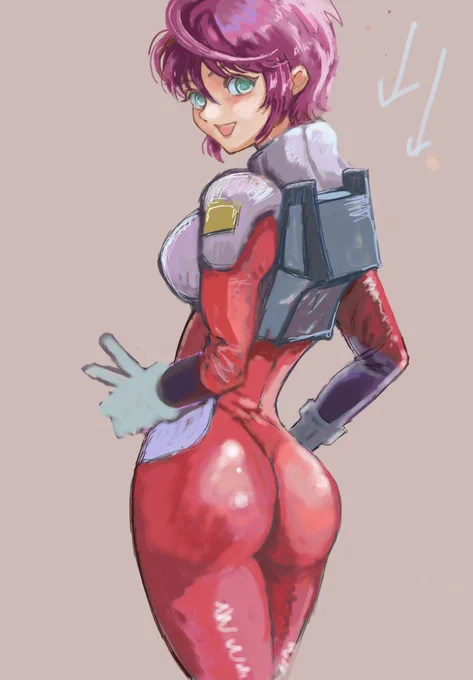 As a woman who's been doing muscle training for years, drawing butt is fun because I have the ideal butt in my head 長年筋トレをして理想のお尻像が頭の中にあるので、お尻の絵を描くのが楽しい