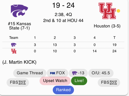 RedditCFB's tweet photo. Houston just might be the most confusing team in the country. Coogs up 5 near the 2-minute timeout! https://t.co/SrK0Kj5dTO