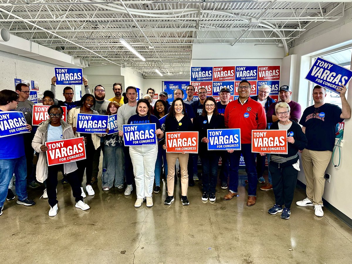 Suzan DelBene (@suzandelbene) on Twitter photo .<a href="/TonyVargas/">Senator Tony Vargas</a> has always been an advocate for Nebraskans, whether as a teacher or as a state senator. Thanks to all of the volunteers today who hit the doors to get out the vote and help send him to Congress to continue his work fighting for Nebraska families! .<a href="/TonyVargas/">Senator Tony Vargas</a> has always been an advocate for Nebraskans, whether as a teacher or as a state senator. Thanks to all of the volunteers today who hit the doors to get out the vote and help send him to Congress to continue his work fighting for Nebraska families!