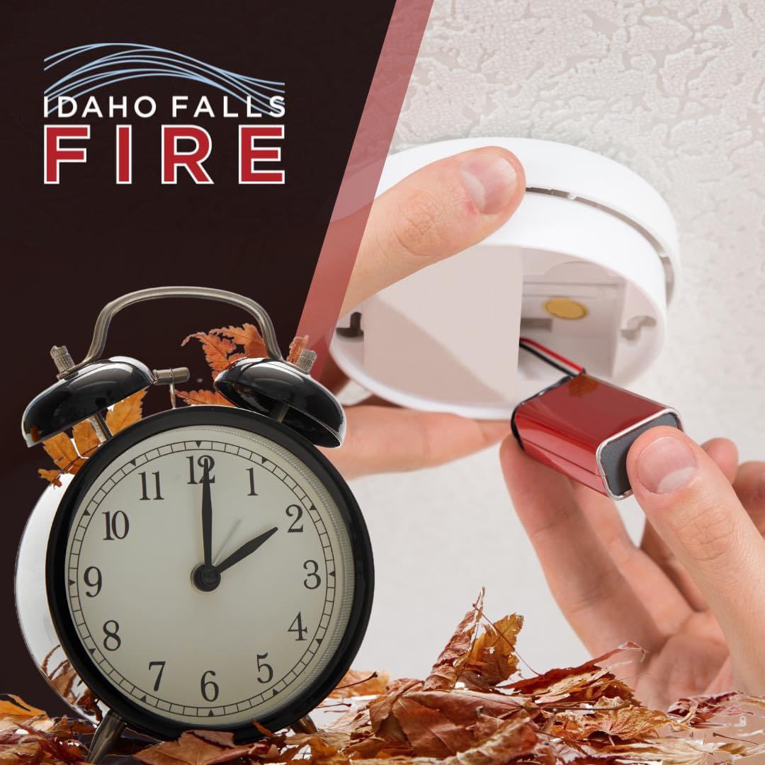 As you change your clocks don’t forget to change your batteries! ⏰🔋

As Daylight Savings Time ends tonight – remember working alarms save lives – take a few minutes this evening to test and replace batteries. Stay safe Idaho Falls! 

#DaylightSavings #FireSafety #FallBack