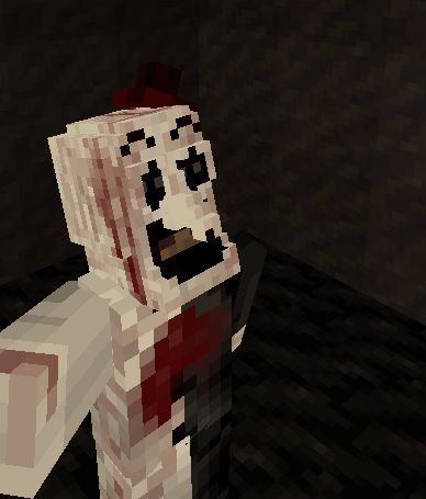 Así se vería el modelo en Minecraft, ahora estoy haciendo un evento de terrifier en MC 🎥
