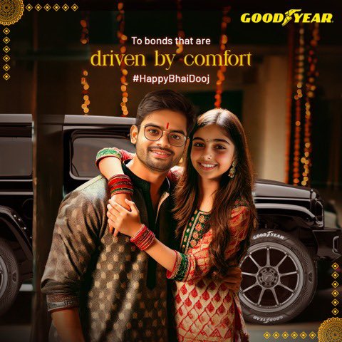 Cherish life’s journeys with bonds that offer protection. 
Happy Bhai Dooj.

#GoodYear #GoodYearIndia #ExploreFestiveMoments #HappyBhaiDooj #TechnologyExplorer