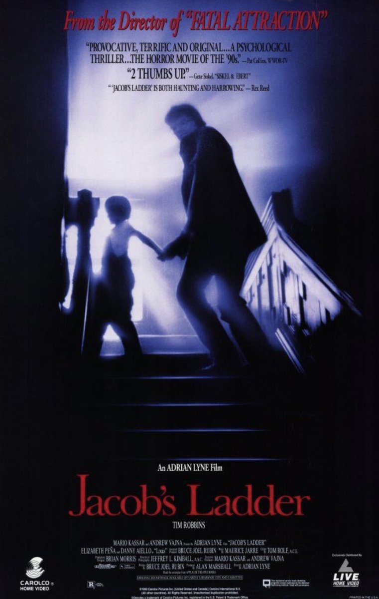 monstersndrinks's tweet image. Today’s the release date of “Jacob’s Ladder” in 1991. It was the topic of our 114th podcast episode in September 2023. Its a heartbreaking tale of memory &amp;amp; trauma. Listen here: buzzsprout.com/679904/episode…
