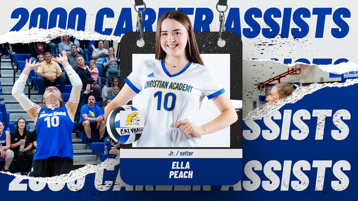 CAIVBALL's tweet photo. 🌟A bright note from today’s match! Despite the tough loss, we have to celebrate our junior setter, Ella Peach, who reached an incredible milestone of 2,000 career assists during the first set! What an amazing achievement. https://t.co/4TGwreFmjP