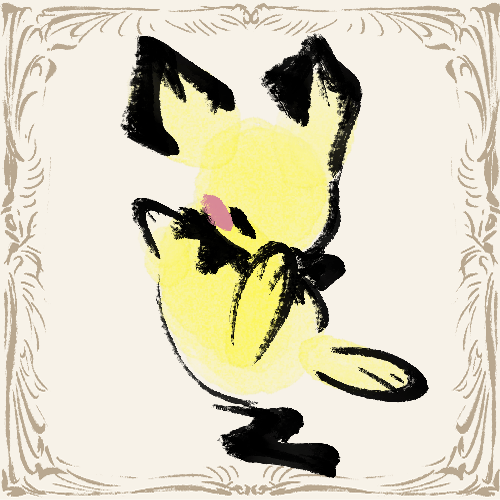 Kaoskiam's tweet image. Pichu line [redo] #pokemonfanart