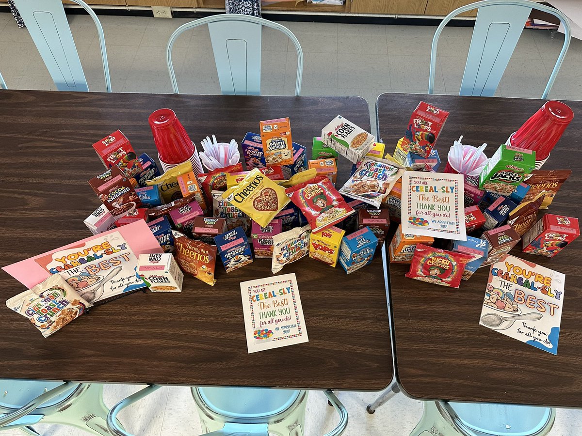 paulapbtinker's tweet photo. We think our staff is Cereal-sly the Best!  It’s a “bran” new day, don’t “flake” it away! #SugarySweet https://t.co/cnwW5iRkaS