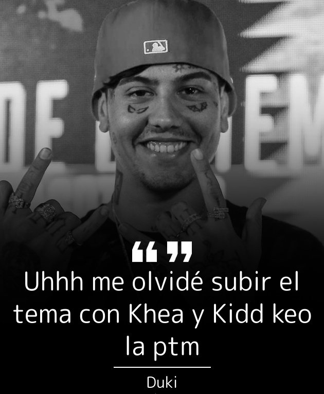 LTSkel's tweet photo. 📲 | Duki sobre el tema con KHEA y KIDD KEO faltante en AMERI...👇👇👇 https://t.co/wItM2tjpJv