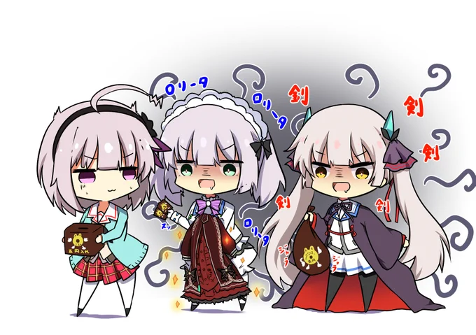 すももっちゃんとどうしようもない先輩2人#ヘブバン#ヘブバンファンアート#水瀬すもも 