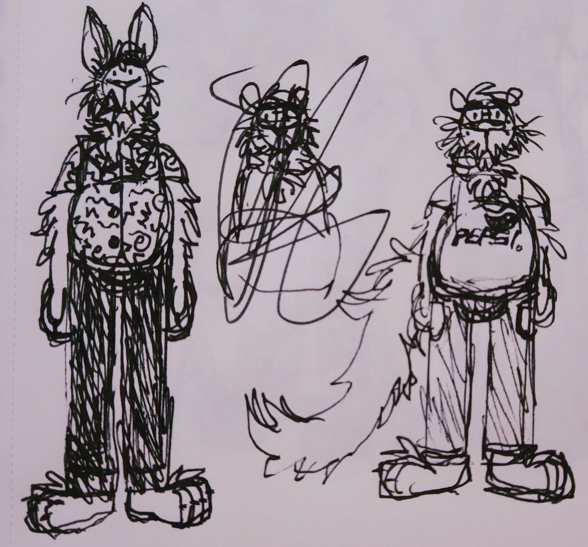 jaredsfurryart's tweet photo. archetypal Skippy and Ralph + quick digital Clay the rat from last week https://t.co/e9TlE9Lv0g