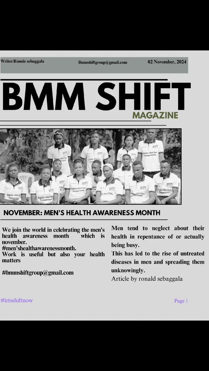 BMMShifters's tweet image. Follow us. Join the family. 
#menshealthawarenessmonth 
#LetsShiftNow #AHealthyMind 

@KwagalaDav52506  @CD_RAHU  @HumNabimanya  @kyamageroandrew  @joachyb  @chrisanniebotha  @SRHRAllianceUg  @MinofHealthUG  @save_children  @reachahand  @Ccounsellingug  @INFORMATIO43534