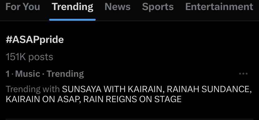 imChingPadilla's tweet photo. #ASAPpride SUNSAYA WITH KAIRAIN, RAINAH SUNDANCE, KAIRAIN ON ASAP, RAIN REIGNS ON STAGE no.1 trending! https://t.co/KY7LWN6sDQ