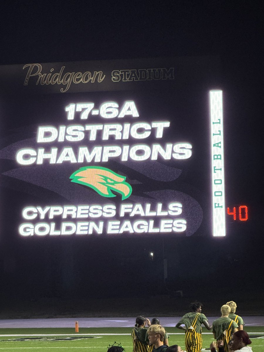 Great game! District Champs!!!  Cy Falls takes down Cy Fair!!!