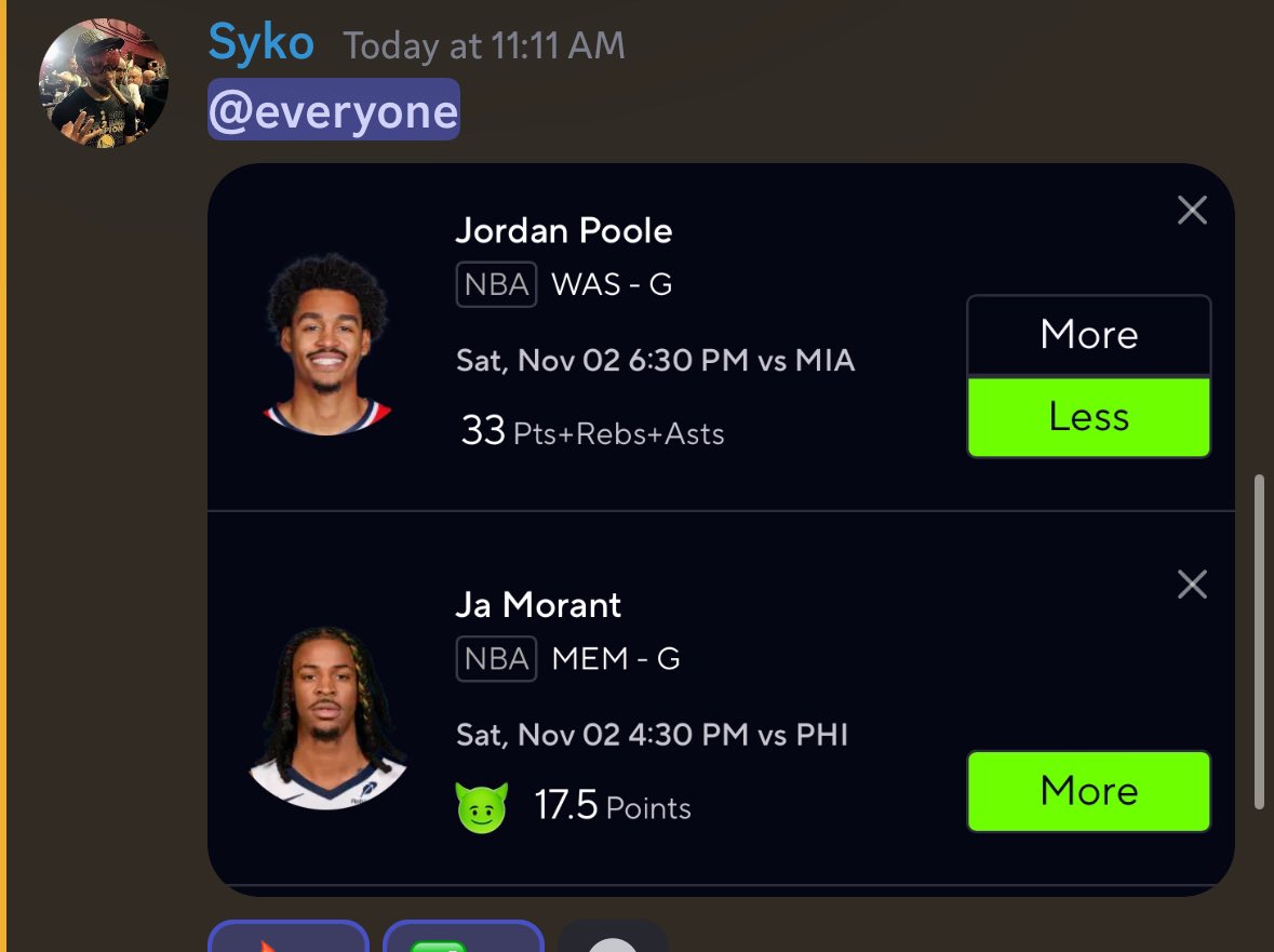 HoodieSyko's tweet photo. WE STILL HAVE NOT LOST ALL NBA SEASON OH MY GOD WHO ELSE IS DOING THIS??? WE POSTED THIS EARLIER IN THE DISCORD FOR FREE. JOIN OUR FREE DISCORD TO TAIL US. 100% HIT RATE ON OUR DAILY 2mans. #different #NBA https://t.co/vtxVFAmHoc