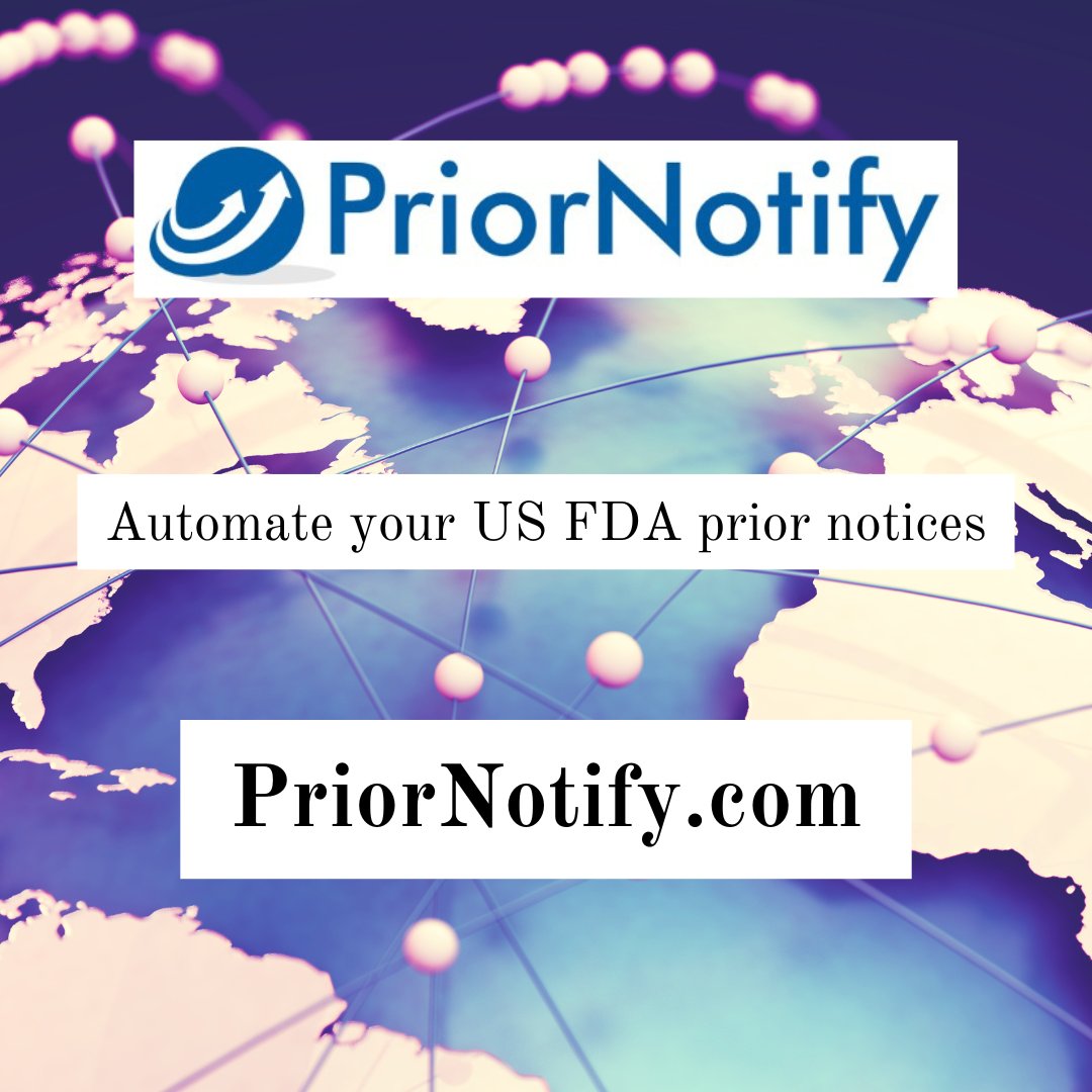 RudiGourmand's tweet photo. Do you sell food and beverages to customers in the US?
Are you tired of manually entering FDA prior notices?
Learn how you can automate US FDA prior notices at https://t.co/29NdkWgsU8
#priornotify #automation #export #ecommerce https://t.co/nxISpleu3R