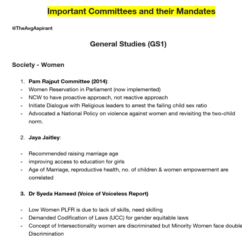 The Average Aspirant (@theavgaspirant) on Twitter photo 🚨 Mega Compilation🚨
100 Most Important Committees & their Mandates for #UPSC
How to Get the PDF? 📑
• Like & RT Post
• Follow <a href="/TheAvgAspirant/">The Average Aspirant</a>
(only then i can DM you the Link)
Sample 👇♥️ 🚨 Mega Compilation🚨
100 Most Important Committees & their Mandates for #UPSC
How to Get the PDF? 📑
• Like & RT Post
• Follow <a href="/TheAvgAspirant/">The Average Aspirant</a>
(only then i can DM you the Link)
Sample 👇♥️