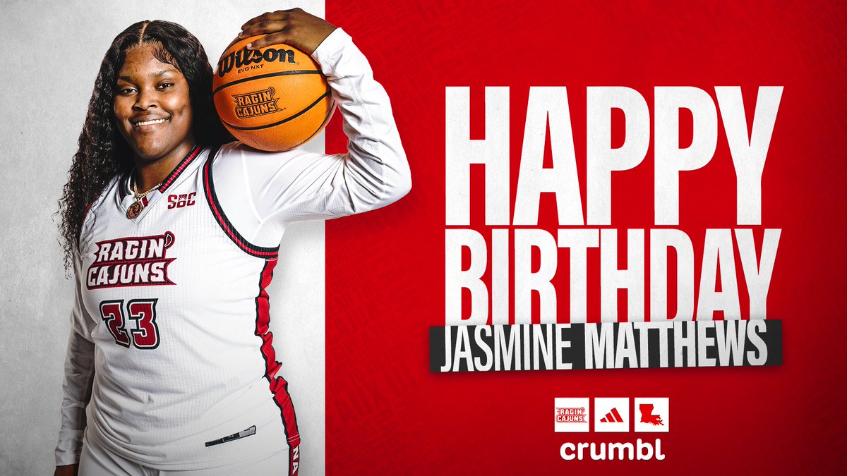 RaginCajunsWBB's tweet photo. biggg birthday shoutout to 23  🥳

hope you had a blast 𝗝𝗮𝘀𝗺𝗶𝗻𝗲!

#GeauxCajuns | @crumbl https://t.co/4trhldNfQW