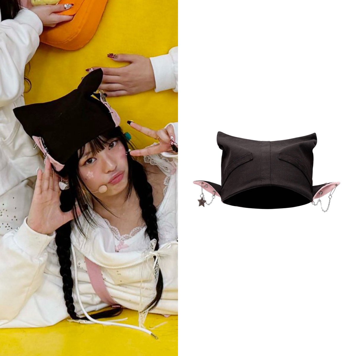 Newjeansハニ着用CFIERCE wing angel hat Newjeansハニ着用CFIERCE wing angel hat NewJeans ］CFIERCE ビーニー