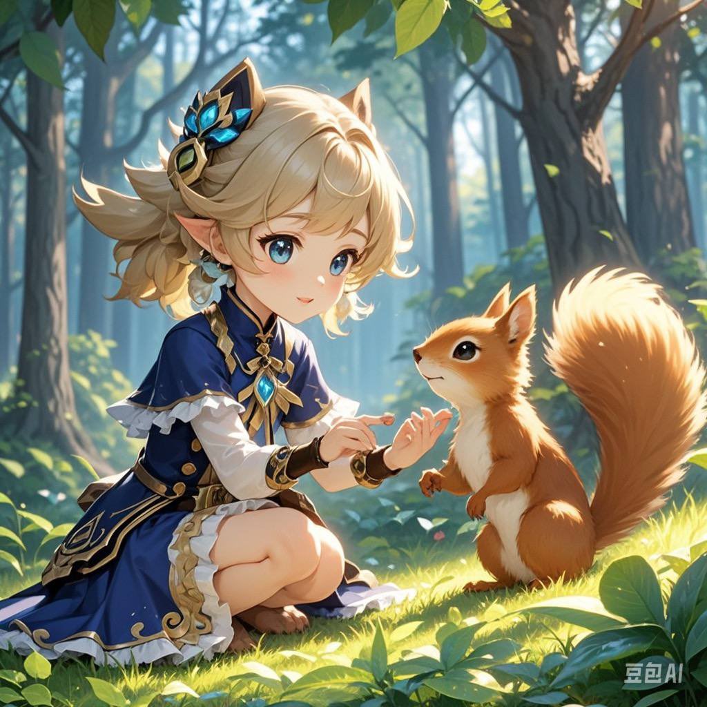 萌神降临！
在 $Gacha 提瓦特大陆的一个小角落，魔法女孩和松鼠撞了个满怀！
欢迎毛茸茸的 $Pnut 来 $Gacha 的魔法世界玩耍～