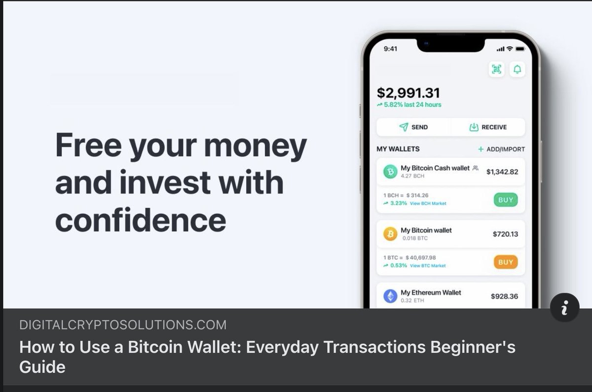 Montgom66968277's tweet photo. 🚨
#Bitcoin is gaining popularity as an everyday payment method. Learning how 2 use Bitcoin, we’ll show you how to boost yr returns by moving yr funds into the Digital Crypto Solutions DCS yield wallet, which offers 300% APY on Bitcoin conversion fees.
⬇️
https://t.co/vHBndc25Mg https://t.co/9VrQWweOxK