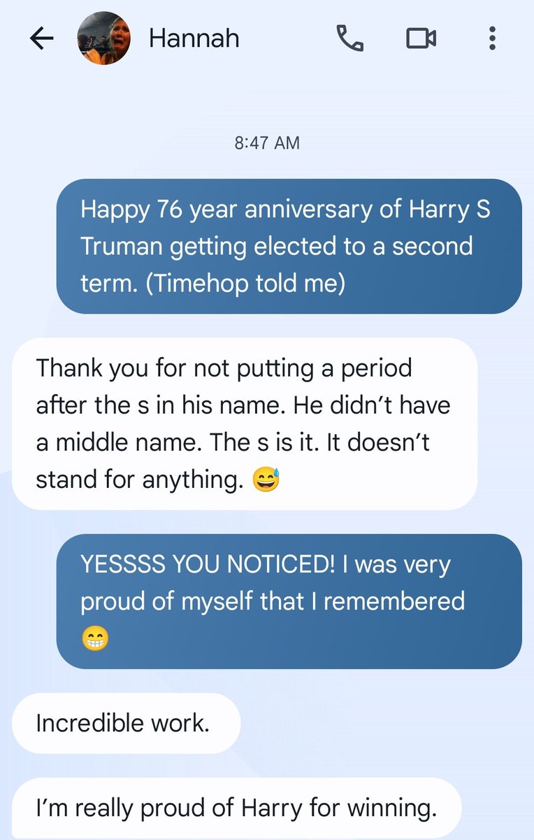 bailociraptor's tweet photo. Just really needed to share this truly classic interaction between @HannahCProctor and myself. #ForHarry https://t.co/y9lUjihA7C
