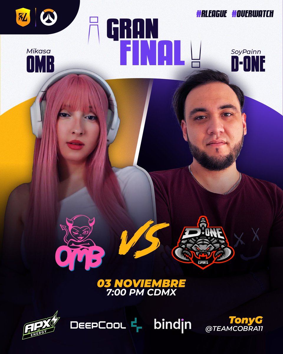 ⚡️GRAN FINAL | RLEAGUE 2024
OMB <a href="/mmikasaestukasa/">Mika 🍒</a> VS D-ONE <a href="/SoyPainn/">SoyPainn</a> 
🔥La revancha fue destinada y un partido de infarto se acerca ¿A quién apoyarás?
SOLO POR 👉twitch.tv/raijusleague
😎Top Donador: <a href="/TEAMCOBRA11/">TonyG</a>
🤑Sponsors: <a href="/bindin_gg/">Bindin</a> <a href="/DeepCoolMx/">DeepCool México</a> <a href="/APXENERGYMX/">APX ENERGY ⚡️</a>
#RLeague #Overwatch