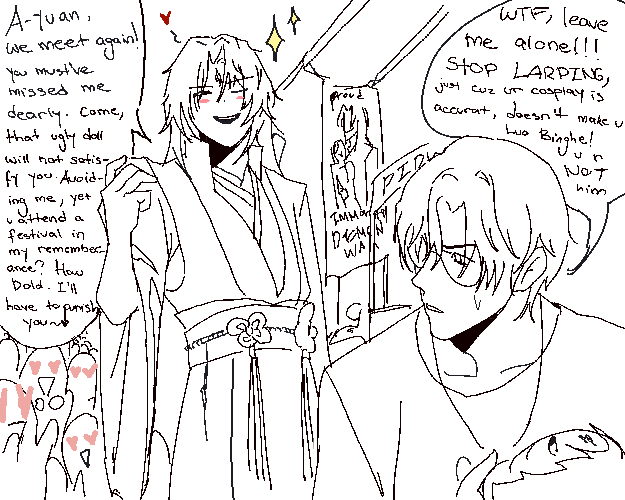 _kayaincy's tweet photo. bingge tries to get a boyfriend at a convention #svsss #人渣反派自救系统 #bingqiu https://t.co/R2ELathhvZ